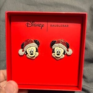 Baublebar Disney Christmas Santa Mickey Stud Earrings